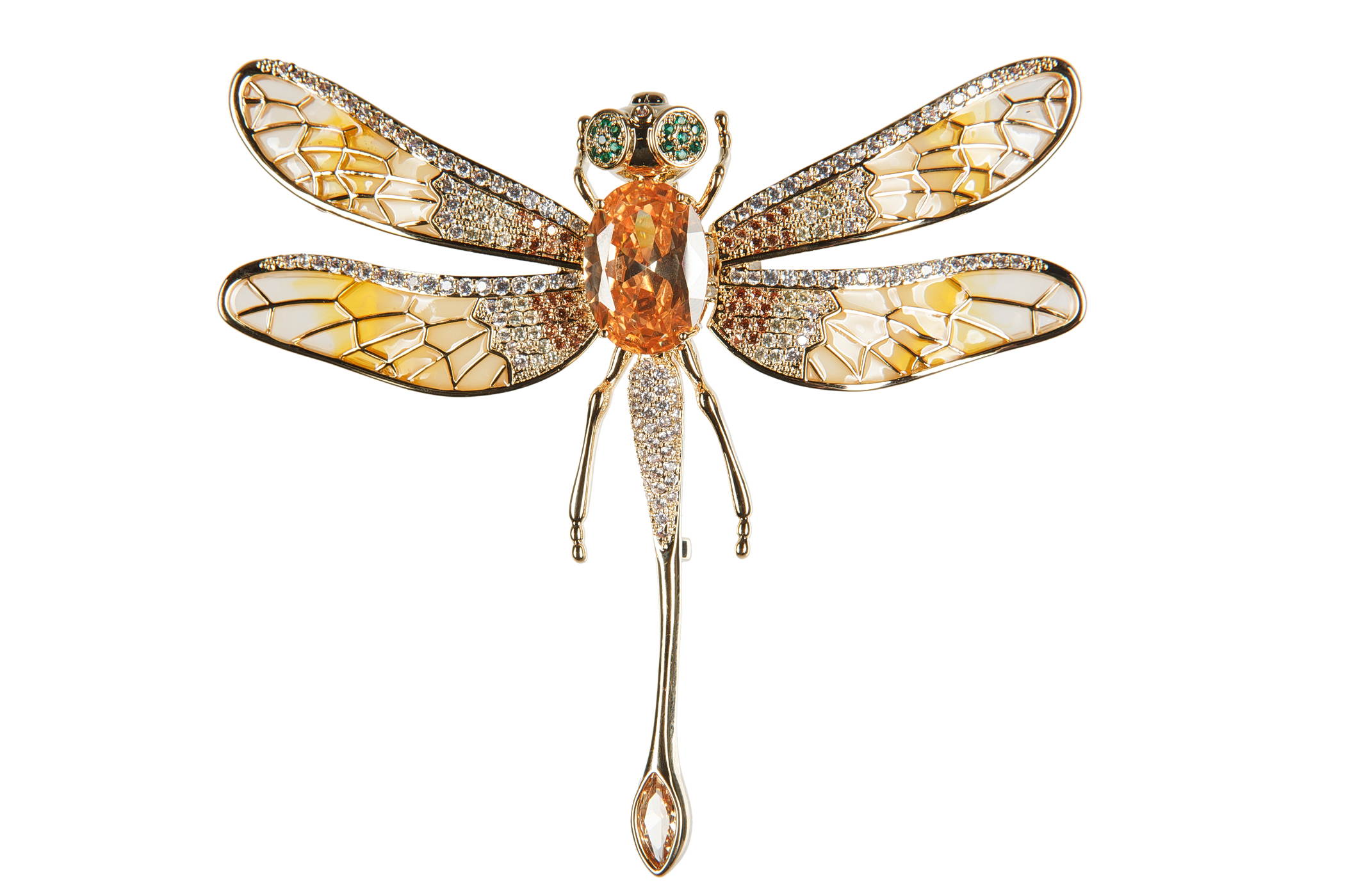 Брошь с фианитами