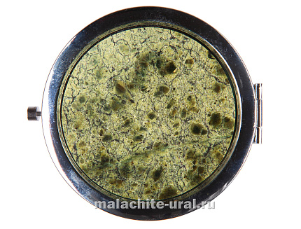 Зеркальце карманное змеевик