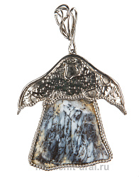 Кулон моховой агат