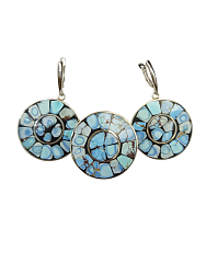 Серьги и кольцо бирюза