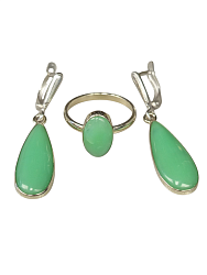 Комплект украшений из хризопраза