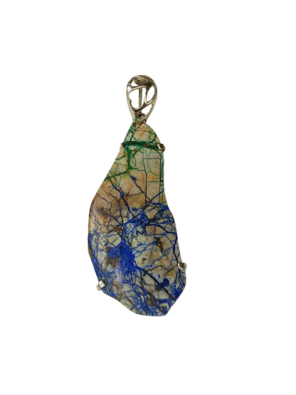 Кулон с камнем азурит