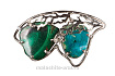 Брошь малахит