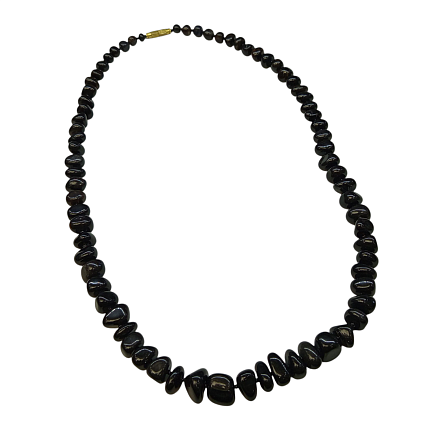 Бусы камень обсидиан