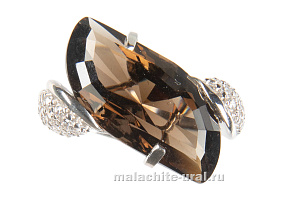 Кольцо с камнем раухтопаз