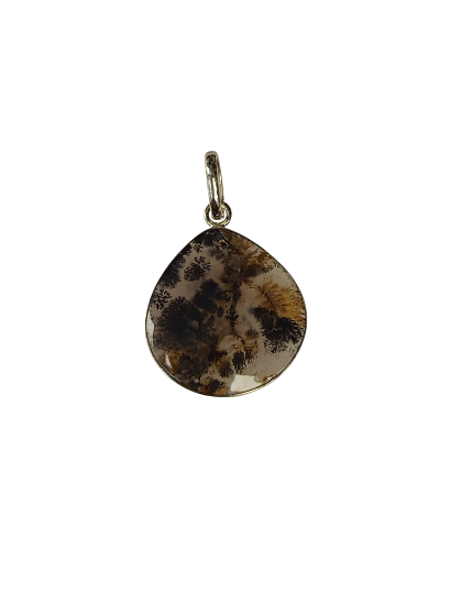Кулон с моховым агатом