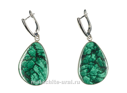 Серьги малахит