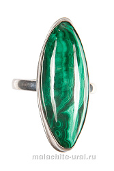 Кольцо  малахит
