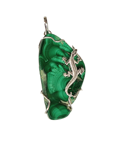Кулон из малахита
