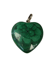 Кулон из натурального малахита