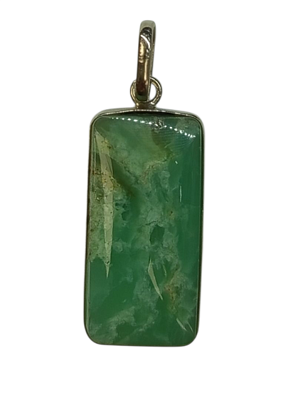 Маленький кулон с камнем хризопраз