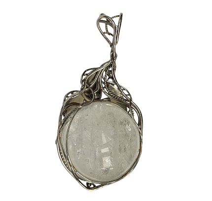 Кулон, подвеска горный хрусталь