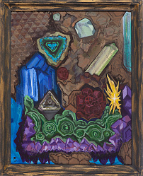 Картина  "Царство минералов" акрил, холст, графика
