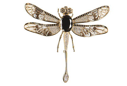 Брошь с фианитами