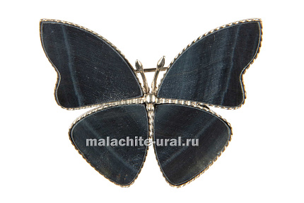 Брошь соколиный глаз