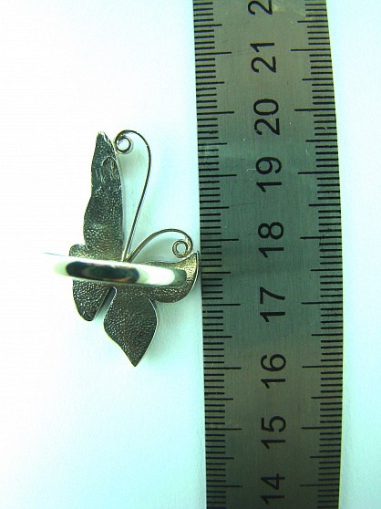 Кольцо в форме бабочки бирюза