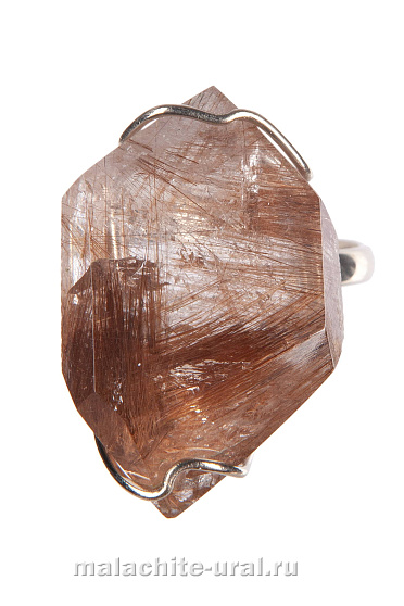 Кольцо с кварцем волосатиком