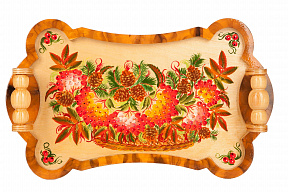 Поднос деревянный с ручками