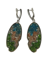 Серьги витражные