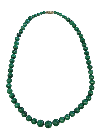 Колье из камня малахит