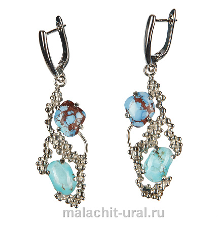 Серьги из бирюзы