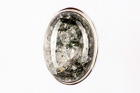 Кольцо из кварца с хлоритом