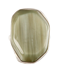 Кольцо с кошачьим глазом (празем)