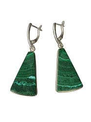 Серьги малахит