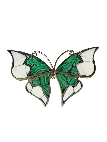 Брошь из разноцветных камней