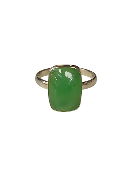 Кольцо из хризопраза