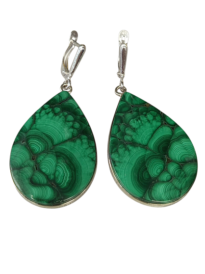 Серьги с малахитом