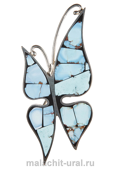 Брошь с бирюзой