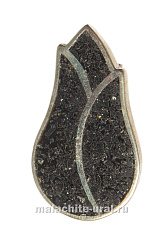 Брошь Шерл "черный турмалин"