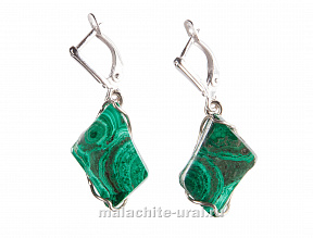 Серьги из малахита