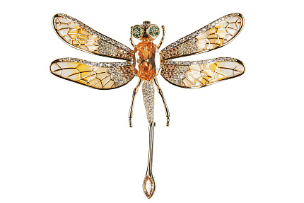 Брошь с фианитами