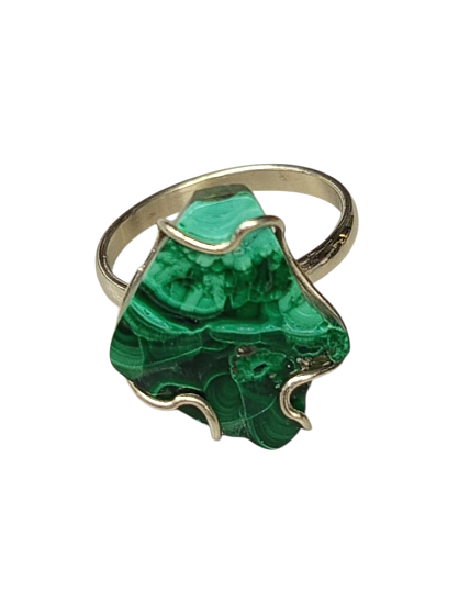 Кольцо малахит