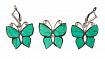 Комплект бабочки малахит