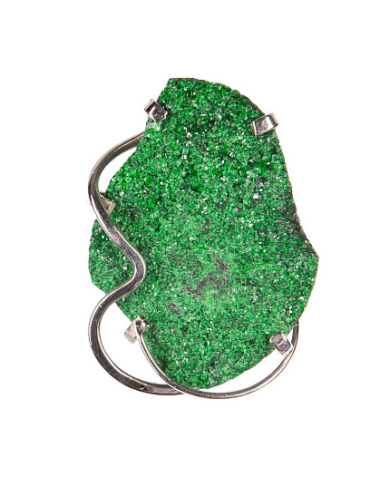 Кольцо с камнем уваровит