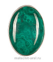 Кольцо из камня малахит