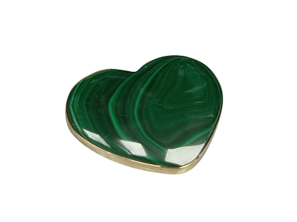 Брошь из малахита с гематитом