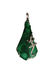 Кулон с уральским камнем малахит