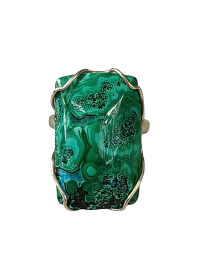 Кольцо малахит