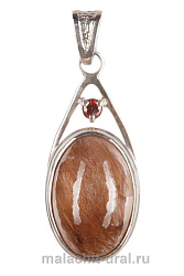 Кулон из камня кварц волосатик