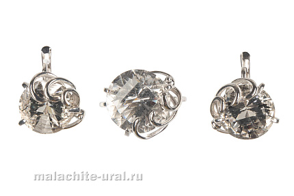 Комплект бижутерии из горного хрусталя