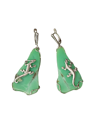 Серьги с хризопразом