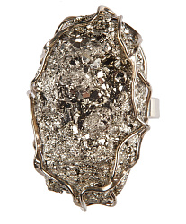 Кольцо с камнем пирит