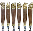 Набор шампуров с деревянными ручками и головами зверей