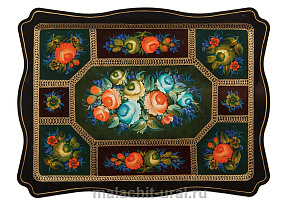Тагильский поднос с цветами