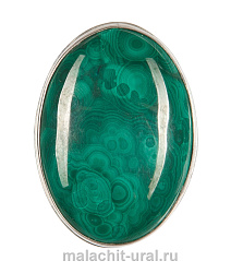 Кольцо из камня малахит