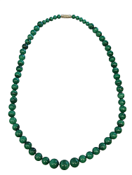 Бусы из камня малахит